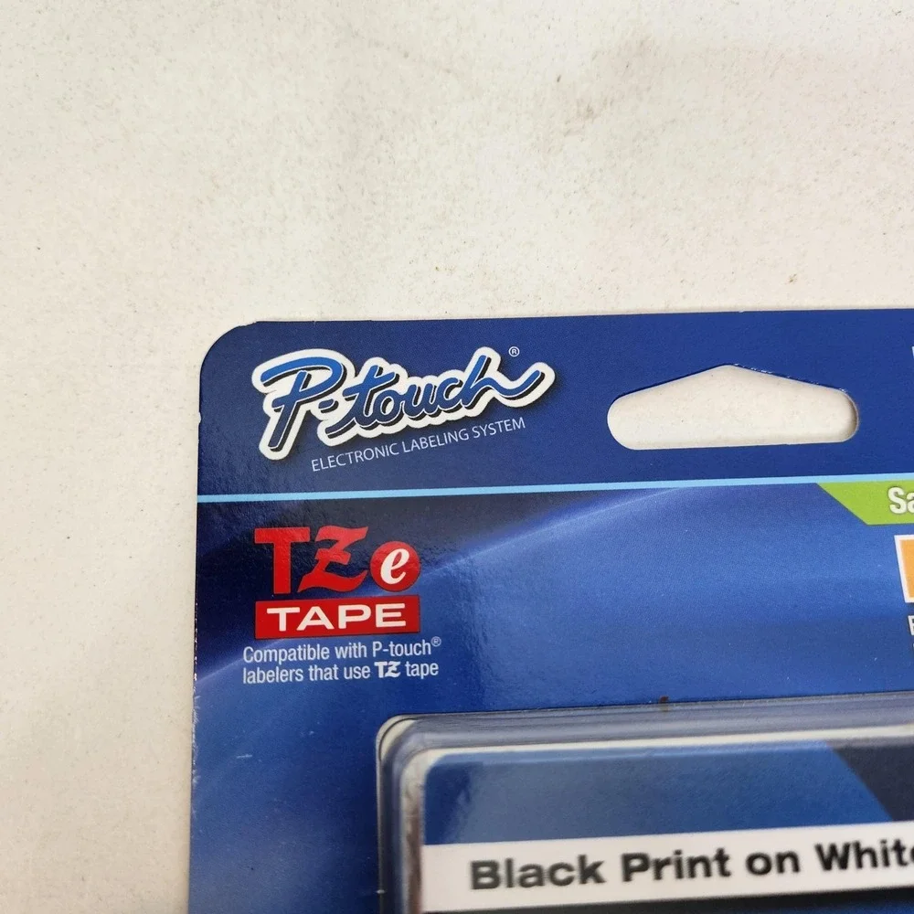 Brother P-Touch TZe-211 Tape 6mm 1/4in Black On White‎ Laminated Label 8m Japan